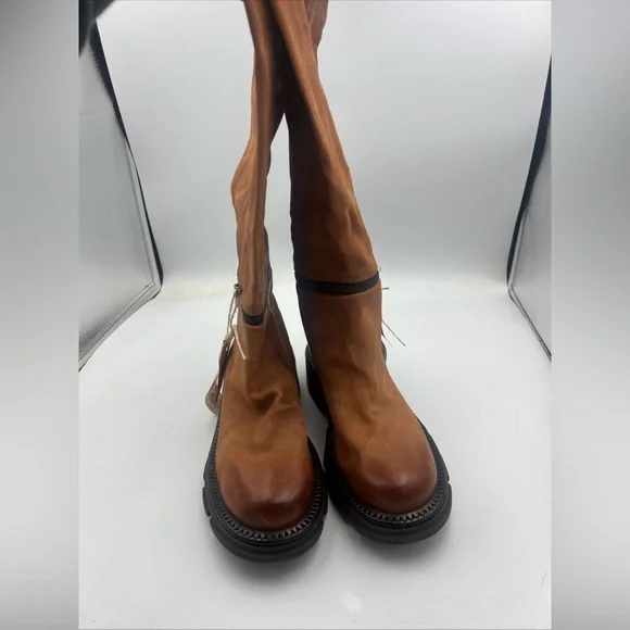 A.S.98 Larrie Convertible Boot Women’s Size 8 EU39 Whiskey Brown Leather NWT - Picture 12 of 13